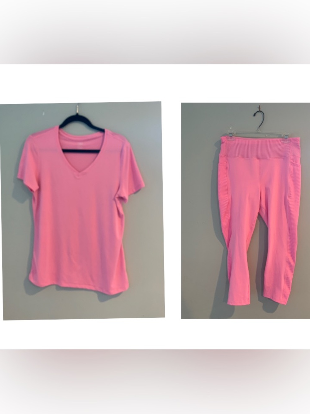L pink two-piece athleisure set